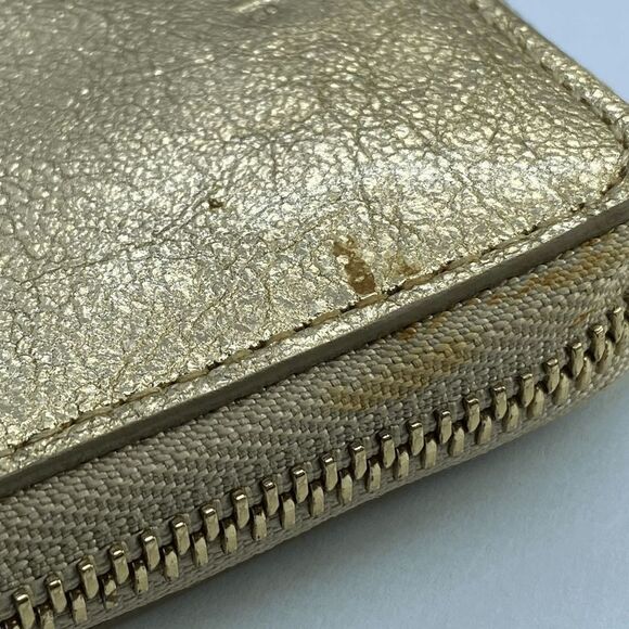 Kate Spade Golden Leather Zip Around Mini Wallet / Card Case - Picture 6 of 9